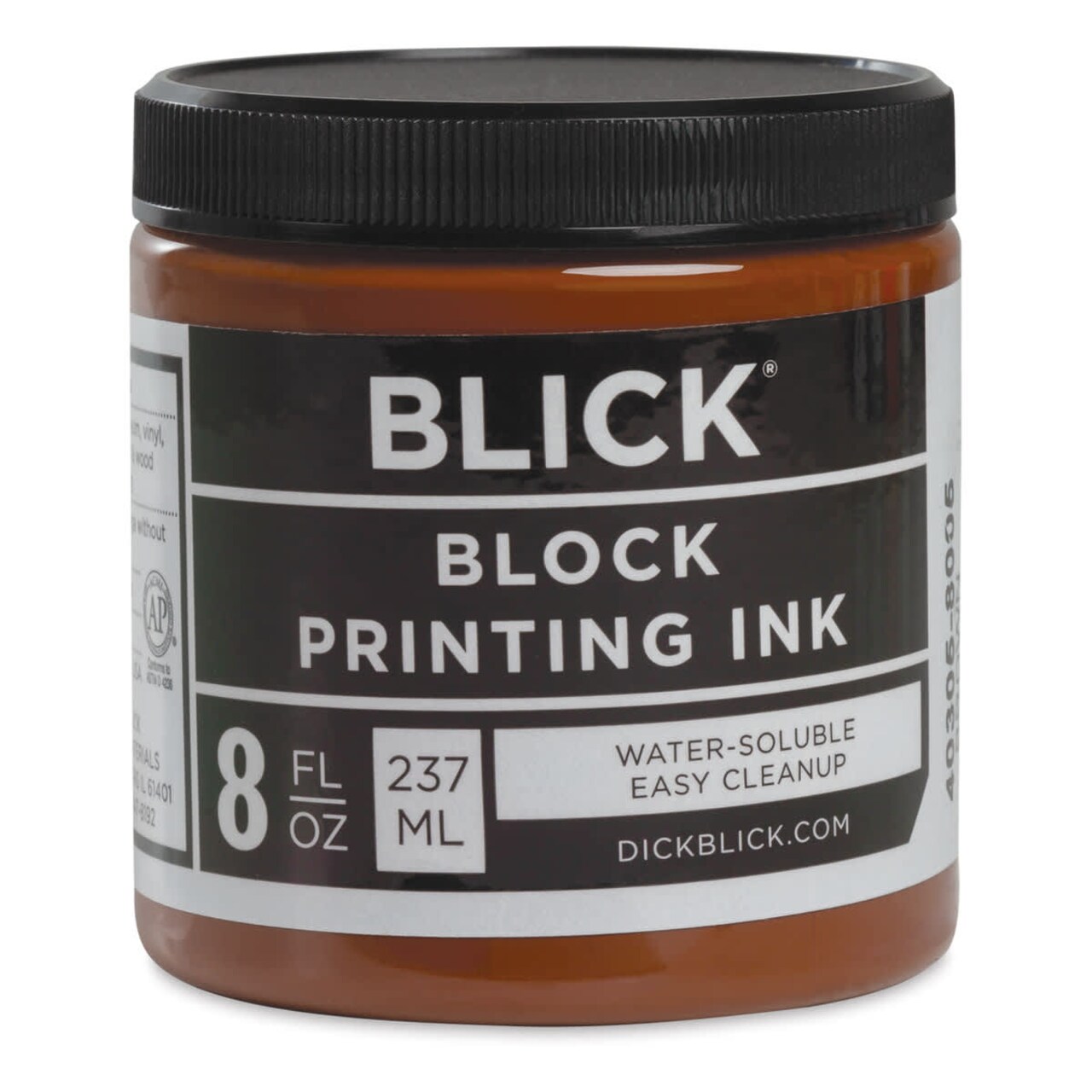 Blick Water-Soluble Block Printing Ink - Brown, 8 oz Jar